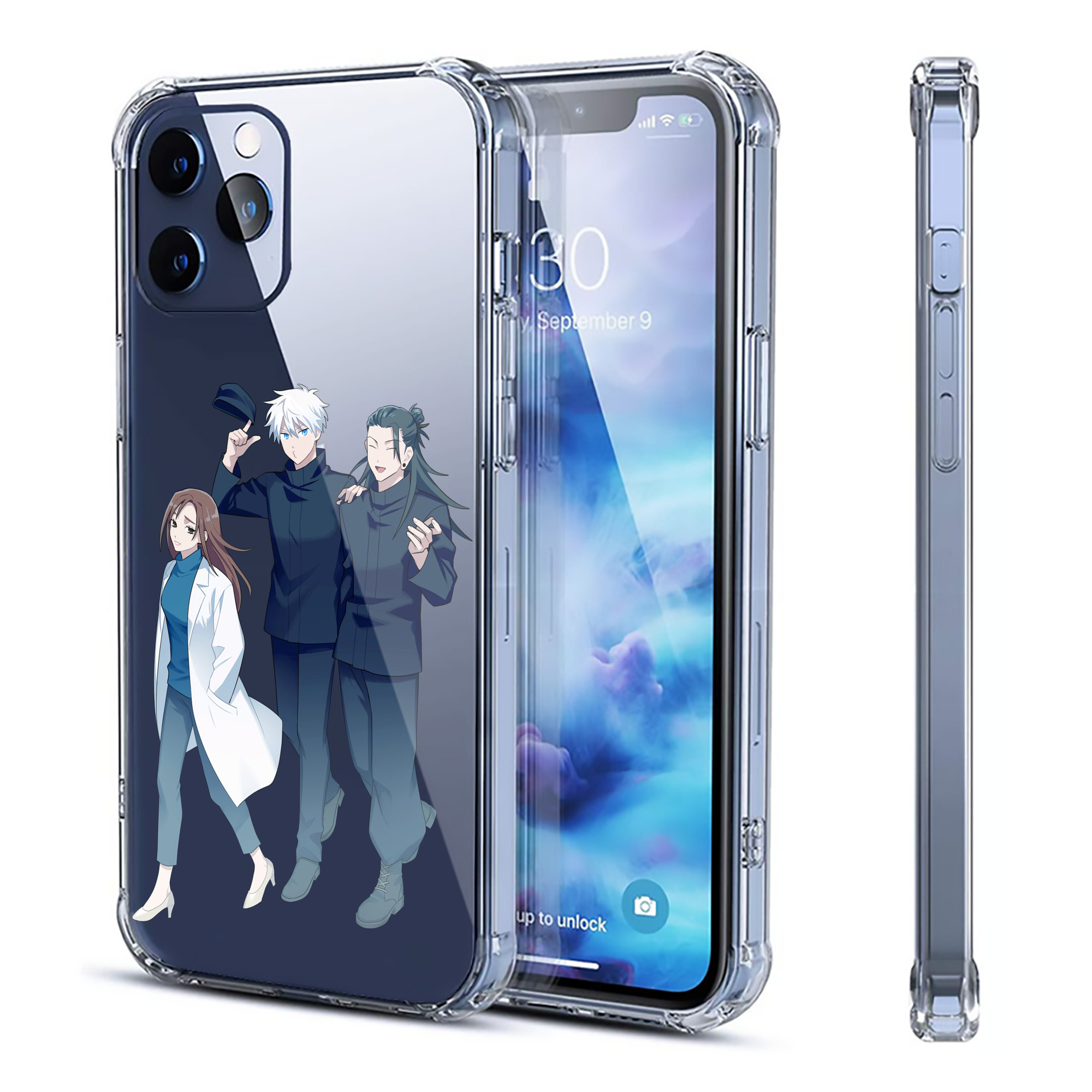 （画像用） 呪術廻戦 Jujutsu Kaisen 【iPhone 12シリーズ対応】透明スマホケース（クリアソフトケース）